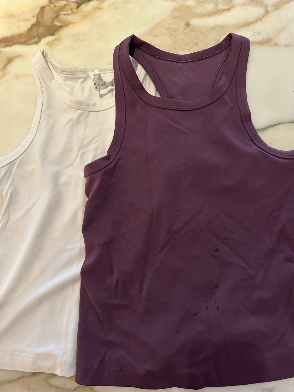 lululemon athletica Racerback Tank - Plum and White